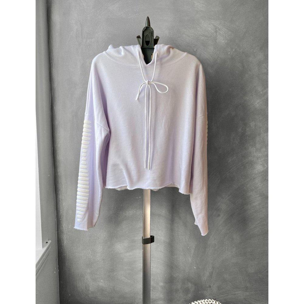 Alo Yoga White Womens Hoodie Medium Cotton Blend